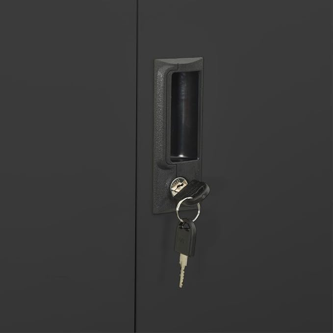 Metal Office Cabinet 70.9 Tall Steel Lockable File CabinetLocking Tool Cabinet Garage Steel Storage Cabinet for Home Office Anthracite 35.4x15.7x70.9 Steel(G)
