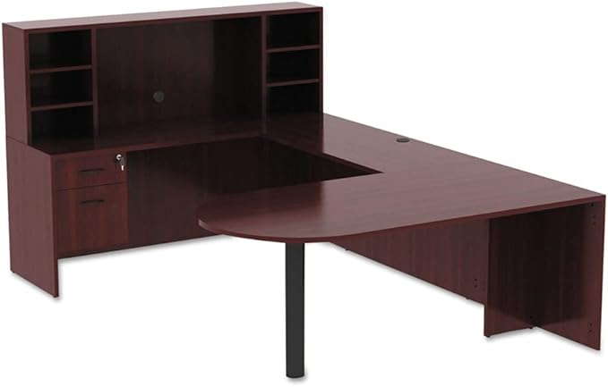 Alera Valencia Series 16 by 22 by 22-Inch 3/4 Box and File Pedestal Mahogany