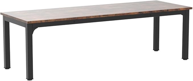 Tribesigns 78.7 Inches Extra Long Computer Desk 2 Person Desk Double Long Desk Workstaion for Home Office Brown+Black