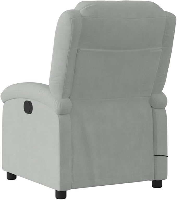 Floor Chair Arm Chair Living Room ChairsSleeper Sofa Massage Recliner Chair Light Gray Velvetfor Apartment Living and Home Office
