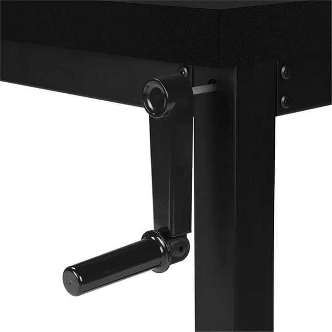 Monarch Specialties 7682 Computer Desk Home Office Standing Adjustable 48 L Work Laptop Metal Laminate Contemporary Modern Desk-48 Adj.Height 47.25 L x 23.75 W x 29.5 H Black/Black