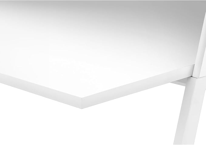 Computer Desk Home Office with Storage Shelves 48 Inch L Contemporary White