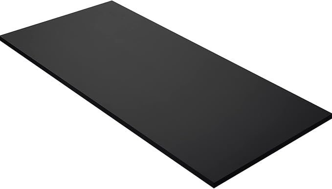 Kaboon 60x20 inches Tabletop Solid One-Piece Desktop for Sit Stand Desk Double Desks L Desk DIYWood Countertop Home or Commercial Use1 inch Thick Black 20 D x 59.1 W