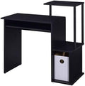 Maykoosh Computer Desk with Storage Wood Writing Desk for Home Office Black
