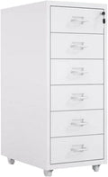 File Cabinet Tin Cabinet Storage Cabinet Under Desk Cabinet with Lock Mobile Drawer Cabinet Storage Data Cabinet (Color : White)
