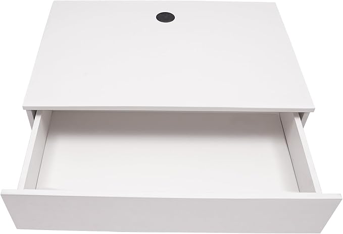 Wall Mounted Desk Floating Wall Desk Floating Computer Desk Multifunctional Laptop Computer Table Workstation with Drawers Wall Mounted Table for Home Office 19.2 x 28.4 x 13in White