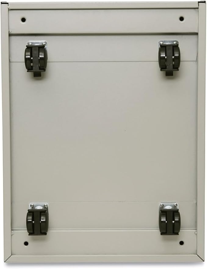 Alera PBFFPY Two-Drawer Metal Pedestal File with Full-Length Pull 14 7/8w x 19 1/8d Putty