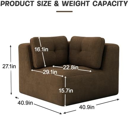 healthomse Brown Sofa Corner Module