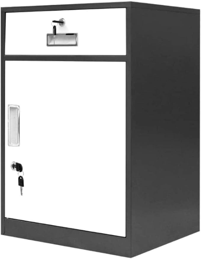 File Cabinets Floor-Standing File Cabinet Multi-Color 2 Drawer Metal Storage Box Steel Lockable Data Cabinet(C1)