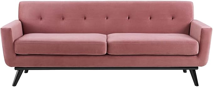Modway Engage Performance Velvet Sofa with Dusty Rose Finish EEI-5600-DUS
