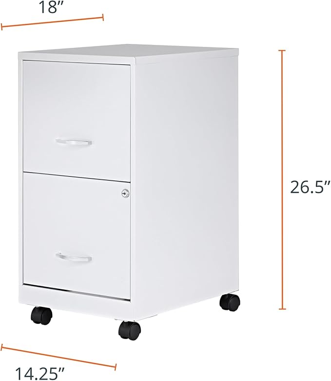 Lorell LYS SOHO File/File Mobile File Cabinet White
