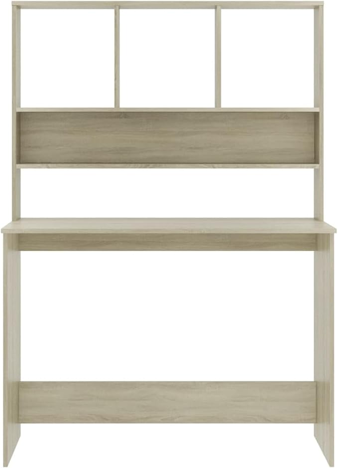 qiangxing Desk with Shelves Computer Desk with Drawers and Shelves Home Use Computer Desk Office Desk with Storage Desk Bookshelf Sonoma Oak 43.3x17.7x61.8 Engineered Wood