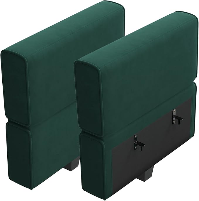 Belffin Modular Sofa Armrest Backrest Module for Modular Sectional Sofa Couch Side Armrest Backrest Velvet Green