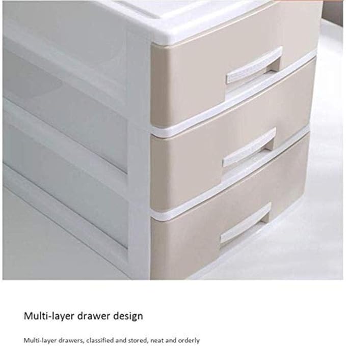 File Cabinet Partition 3 Drawer Dorm Room Dorm Storage Cabinet Clothing Storage Box Plastic Cabinet Home (Grey)