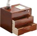 Desktop File Cabinet - Desktop Organizer Storage Box Solid Wood Storage Box With Lock Rustic Dresser Desk Drawers Organizer And Accessories Locking Filing Cabinet(Size:3 drawer)