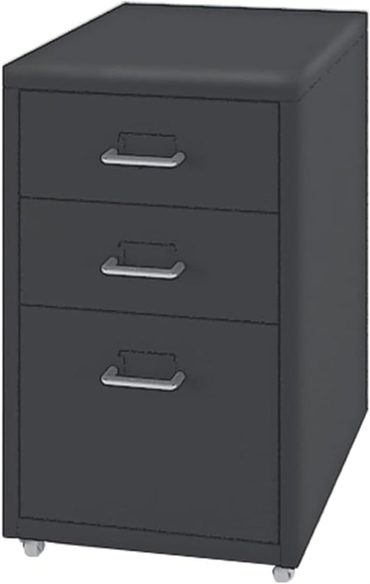 3 Drawer Mobile File Cabinet Drawer Cabinet Office Filing Cabinet Household Mobile Storage Cabinet Under Desk Storage(Color:A)