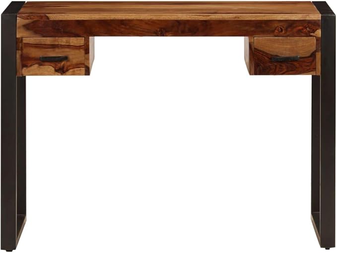 Computer Desk with 2 Drawers Writing Desk Study Table Office Desk Workstation Desk for Office Home Bedroom Vintage-Style 43.3x19.7x30.3