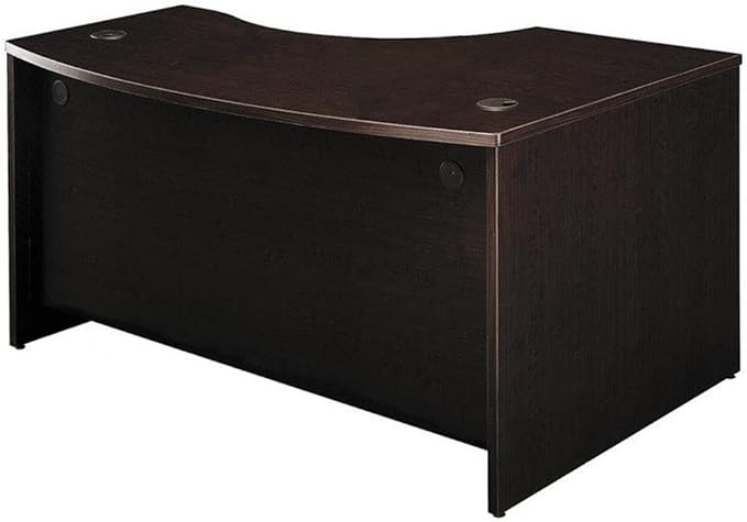 Bush Business Furniture Series C 60W x 43D Left Hand L-Bow Desk Shell in Mocha Cherry
