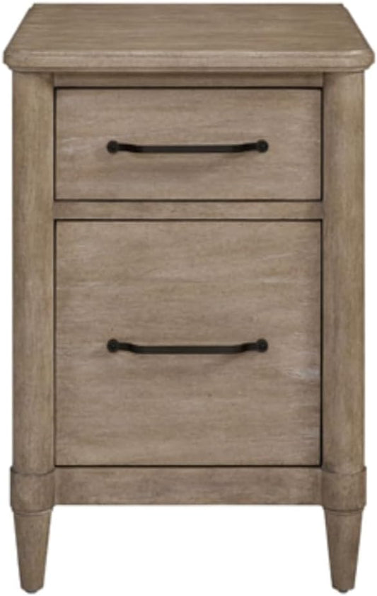 2 Drawer Small File Cabinet with Lock Under Desk Locking Storage Drawers Organizer for HomeOffice Farmhouse Solid Wood Filing CabinetsSand