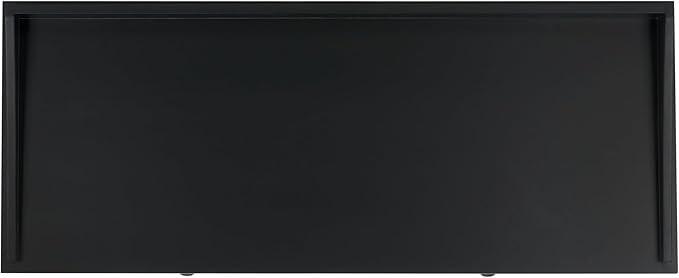 SAFAVIEH Home Collection Astaroth Matte Black 2-Drawer Computer Table Office Writing Desk
