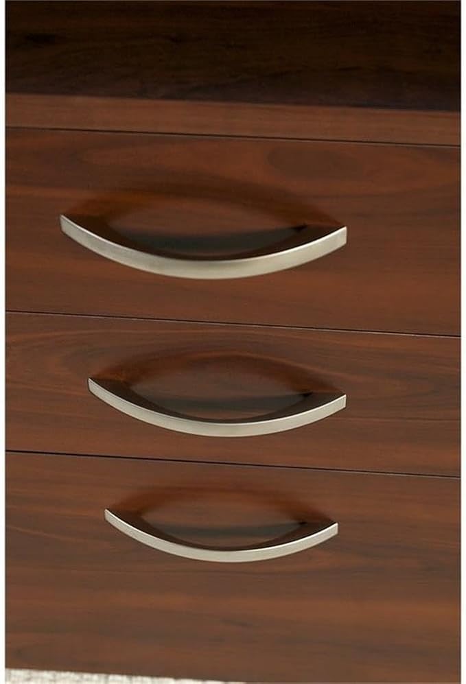 Bush Business Furniture Series C 66W x 30D Office Desk with Mobile File Cabinet in Hansen Cherry