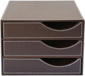 Desk OrganizerFile Organizer for Desk Home Office Desktop File Storage Box Leather File CabinetFiling Cabinet 3 Drawer Fully Assembled Office Pedestal FilesOffice Supp