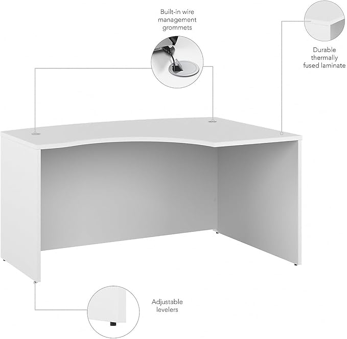 Bush Business Furniture Studio L-Bow Desk Shell