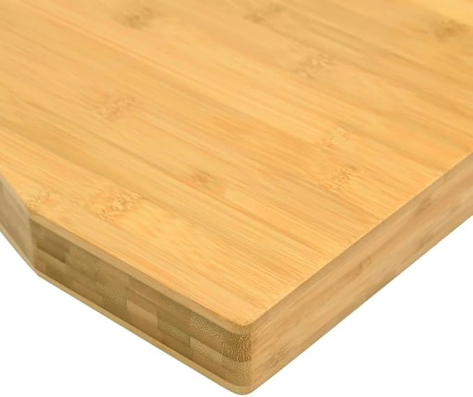 vidaXL Durable Desk Top in Natural Bamboo - Multipurpose Easy-to-Clean Surface Unique Color and Grain Patterns - 43.3x21.7x1.6