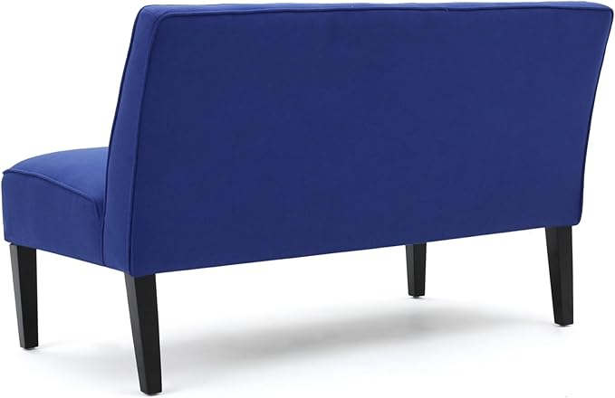 50'' Loveseat Sofa Modern Two-Seater Compact Upholstered Sofa for Small Space Bedroom Hallway Bench Royal Blue.