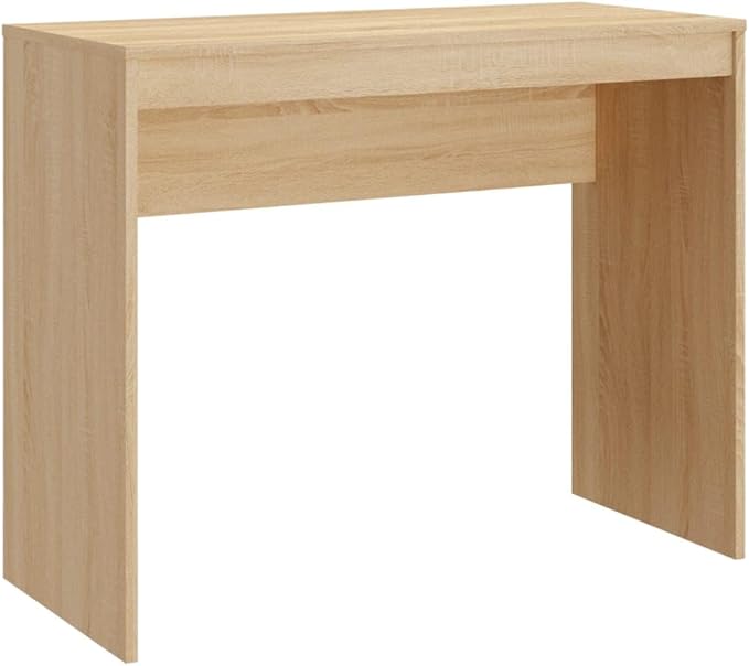 vidaXL Desk Standing Computer Desk Home Office Desk Workstation Table for Living Room Modern Style Sonoma Oak Engineered Wood
