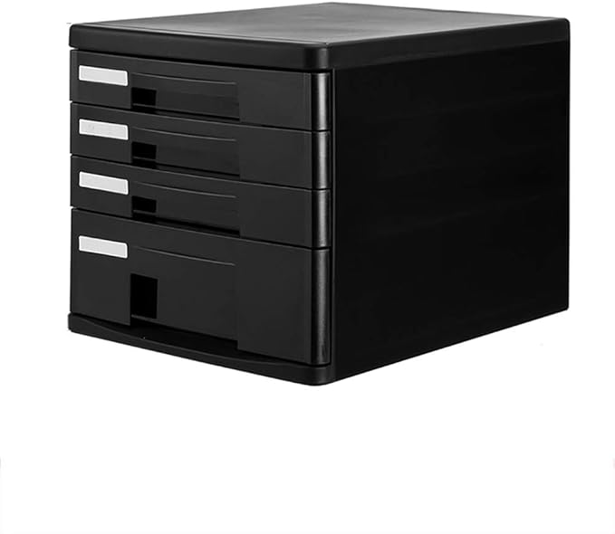 Filing CabinetsFile Shelves for Desk File Cabinet 4-layer Drawer Plastic Desktop File Cabinet Lock-free Office Data Storage Box Household Large-capacity Storage Cabinet Fully Assembled ( Color :