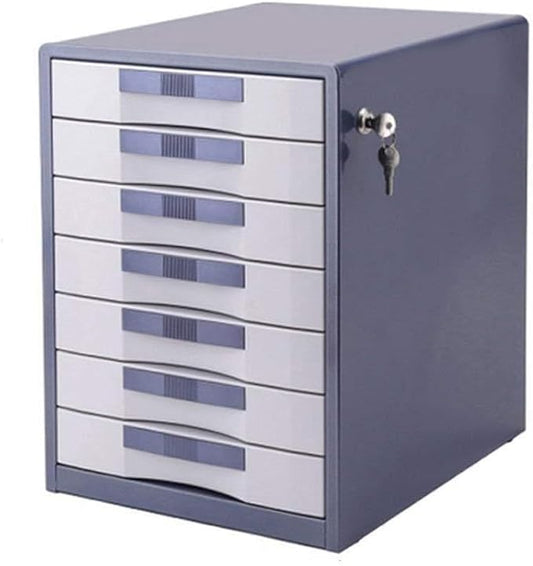 Filing Cabinets Office Storage Shelves Cabinets Various Supplies Kitchenette Cosmetics File Boxes (Blue One Size)