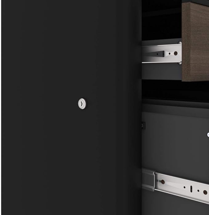 Bestar Connexion Add-On 3 Drawer Pedestal 16W Antigua &amp Black