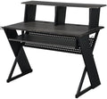 Acme Furniture Rectangular Music Desk Table with Earphone Rack Black