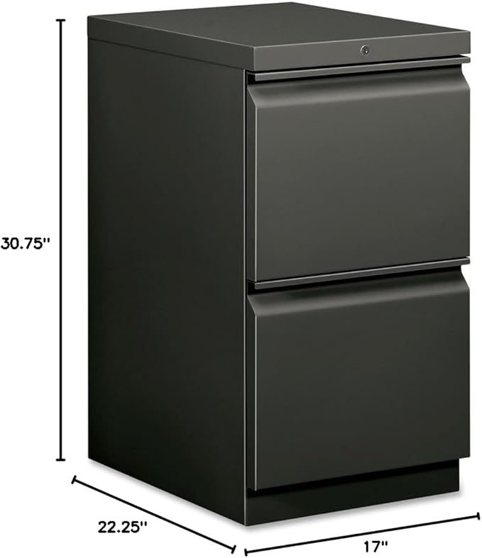 HON33820RS - HON Efficiencies Mobile Pedestal File w/Two File Drawers