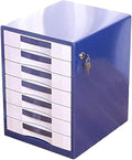 File Cabinets File Cabinets Locking Desktop Cabinet Storage Box 7 Drawers Gold Home Office File Box Bookcase (Blue)