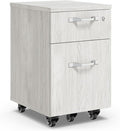 NBF Allure 15.5 W Box File Mobile Pedestal - Drawer File Cabinet On Wheels - Durable Storage Cabinet with Letter &amp Legal Size Documents - Filing Cabinets for Home Office White