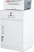 File Cabinet Under Desk with Locking Drawer Cabinet File Information Cabinet Tin File Cabinet (Color : White)