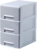 File Cabinet Partition 3 Drawer Dorm Room Dorm Storage Cabinet Clothing Storage Box Plastic Cabinet Home (Grey)