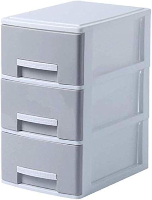 File Cabinet Partition 3 Drawer Dorm Room Dorm Storage Cabinet Clothing Storage Box Plastic Cabinet Home (Grey)