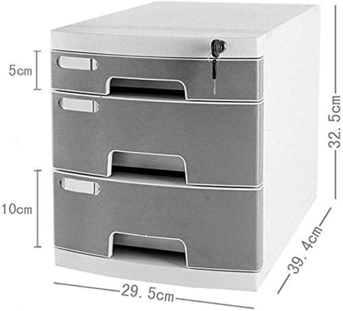 Pink Lockable 3 Drawer File Cabinet with Bookshelf for Multifunctional Desktop StoragePink-One Size