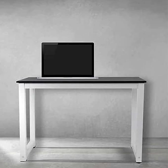 PIT66 Computer Desk Wood 55.1'' Office Table Modern PC Laptop Notebook Study Writing Table for Home Office Workstation (Black Color)