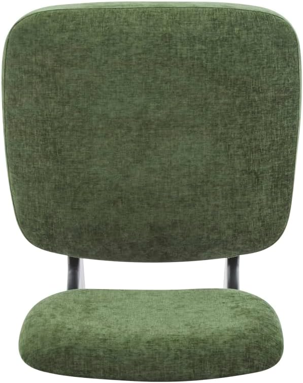 [Set of 2] Modern Beige Lounge Chair with Polyester Upholstery Sturdy Black Wood Base Stylish and Comfortable Accent Seating for Living Room (Black+Green + Polyester + Solid Wood)