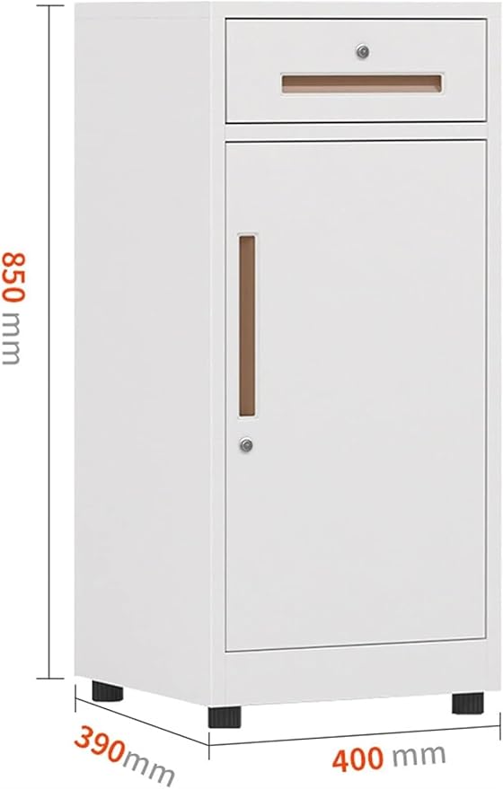 File Cabinet File Cabinet with Lock 1 Drawers and 1 Door Storage Cabinet Locking Filing Cabinet(Color:Black)
