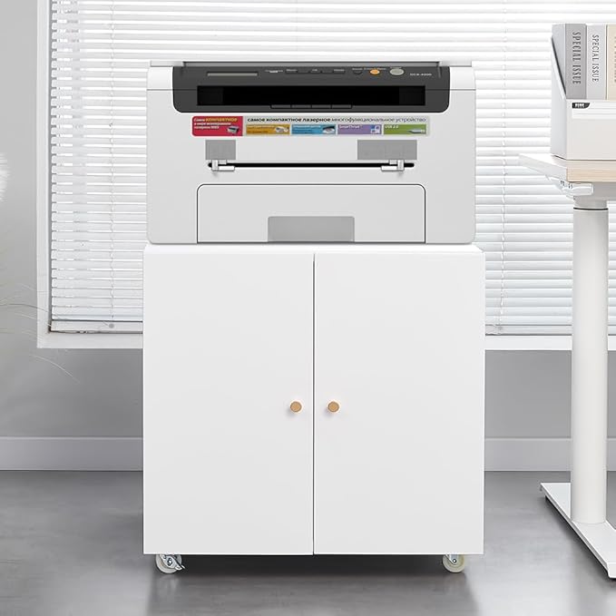 Bellemave TH-00054-3 Mobile File Cabinet 23.6inch White