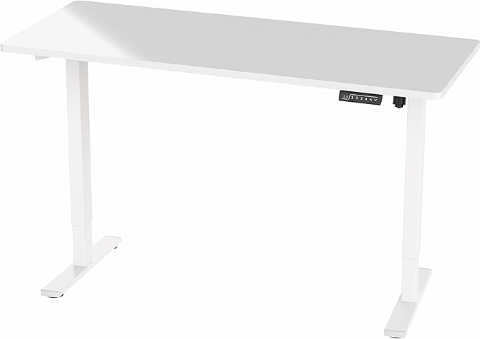 VIVO Electric Dry Erase 60 x 24 in Standing Desk Memory Height Adjustment 1B Series Holds 220 lbs Whiteboard Top White Frame DESK-KIT-1W6WE