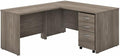 Bush Business Furniture Studio C 60-inch W L Shaped Computer Desk Mobile File + 42-inch W Return Bundle Modern Hickory (STC008MHSU)