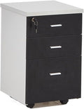 File Cabinet Rolling File Cabinet with Lock 3 Drawer Vertical File Cabinet Under Desk Office Filing Cabinet(Color:A)