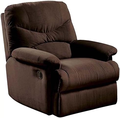 Acme Furniture Arcadia Recliner in Chocolate and Brown