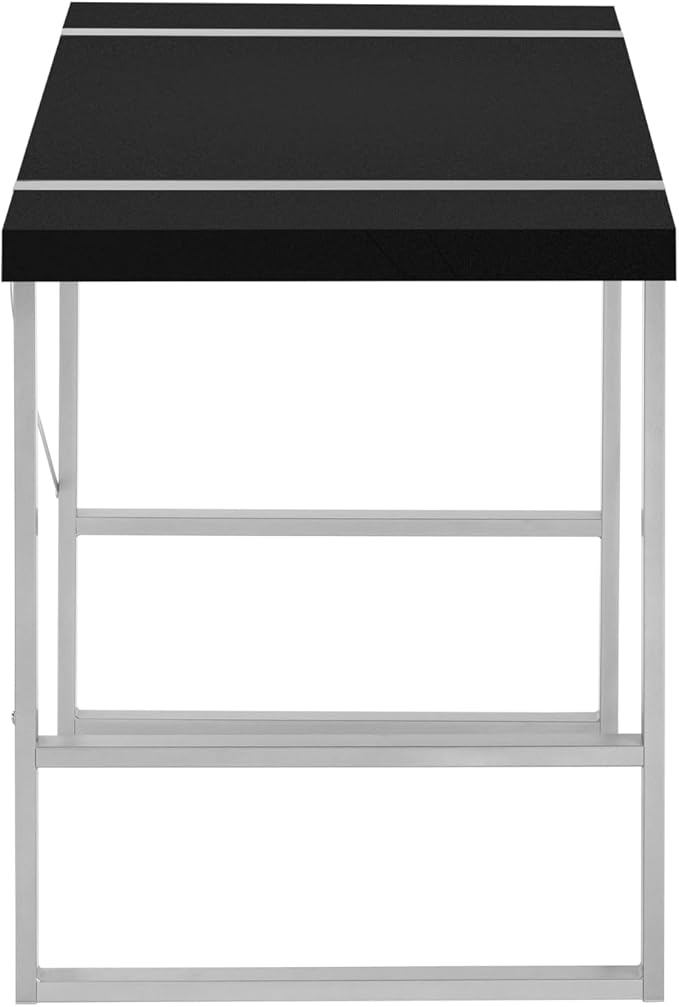 Industrial-Inspired Computer Desk with Storage 48 L Black &amp Grey Modern Home Office